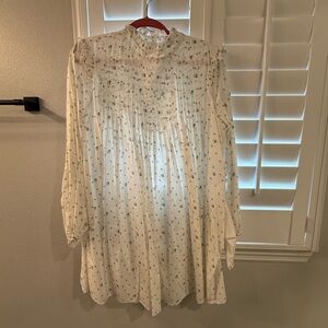 English Factory White Floral Long Sleeve Dress